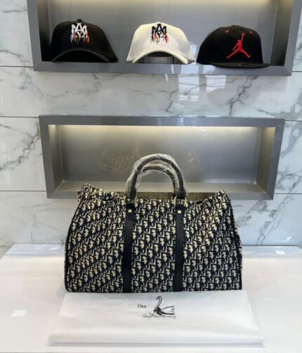 BLUE OBLIQUE EMBROIDERED CANVAS - Image 3