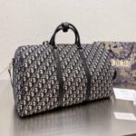 BLUE OBLIQUE EMBROIDERED CANVAS