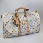 WHITE MULTICOLORED MONOGRAM