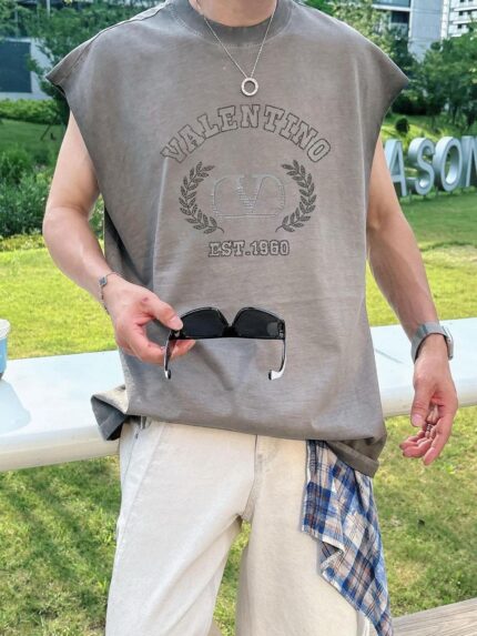 VLTN SLEEVELESS LOGO T SHIRT - Image 3