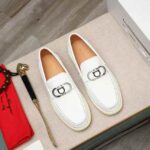 WHITE LEATHER LOAFERS