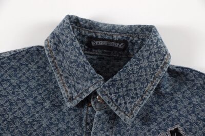 OVERSIZED DENIM CROSS SHIRT - Image 7
