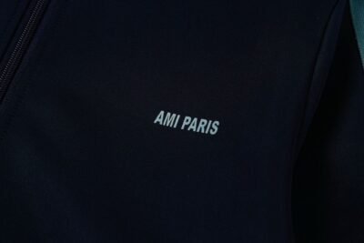 NAVY TRACKSUIT WITH GREEN SIDE STRIPES - Image 5