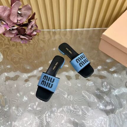 DENIM BLACK LOGO SLIPPER - Image 4