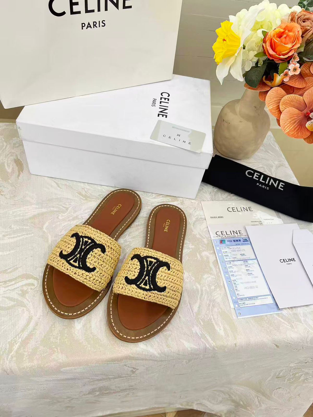 29243548-1760463594804 YELLOW BLACK EMBROIDERED SANDAL - Image 1