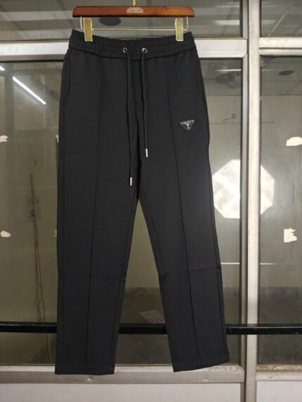 DRAWSTRING BLACK JOGGERS - Image 4