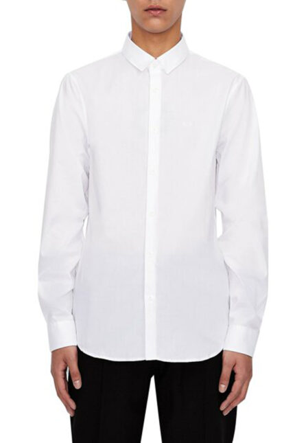 Emporio Armani Men's Long Sleeve Casual Shirt (White, Medium) - Image 3
