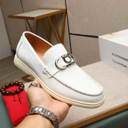 WHITE LEATHER LOAFERS - Image 7