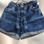 Girls Loose Fit High-Rise Denim Shorts