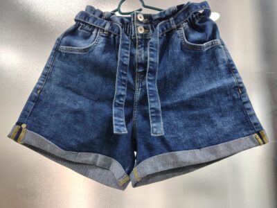 Girls Loose Fit High-Rise Denim Shorts
