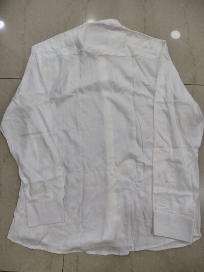 Men’s White Luxe Embroidery Shirt - Image 2