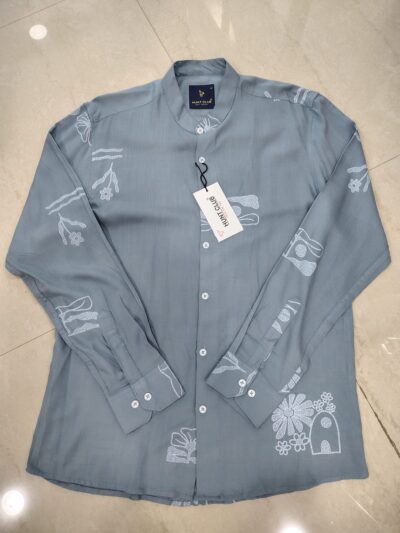 HUNT CLUB Men’s Sophisticated Floral Embroidery Shirt