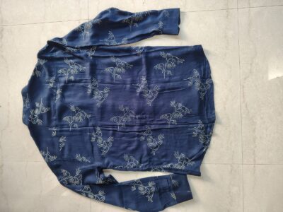 HUNT CLUB Men’s Navy Printed Full Sleeve Shirt - Image 2