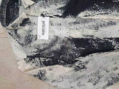 Hunt Club Men’s Abstract Black & White Printed Casual Shirt - Image 2
