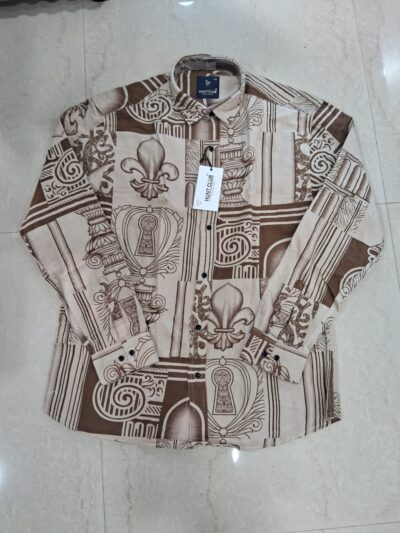 Hunt Club Men’s Brown Abstract Heritage Printed Casual Shirt