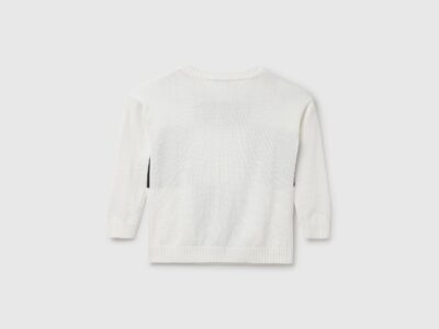 Girl's Regular Fit Round Neck Checked Sweater - Image 2